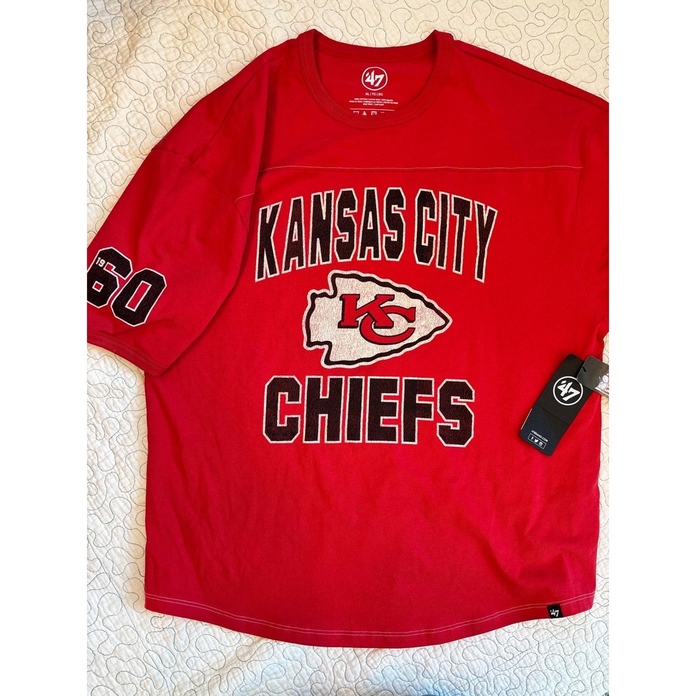 47 Brand Kansas City Chiefs Shirt Mens Size XL #60
